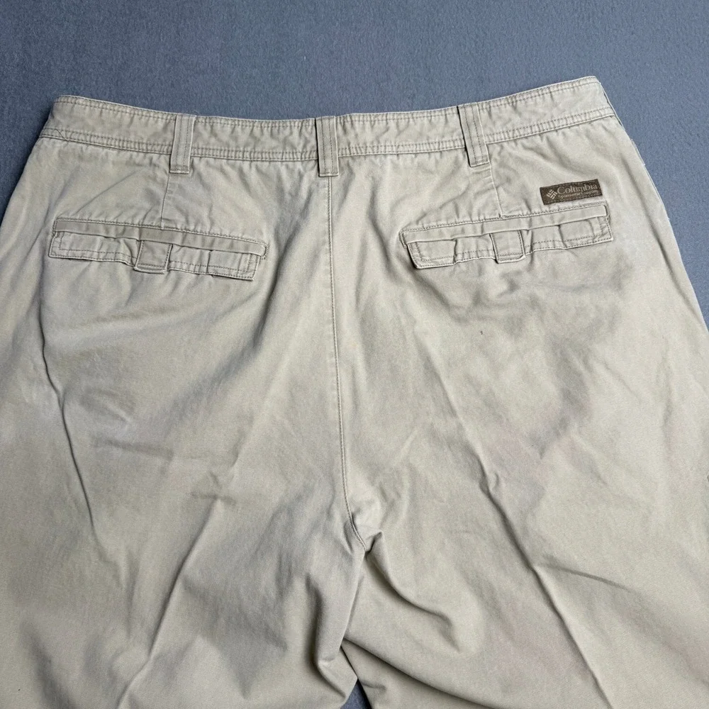 Columbia Mens Tan Khaki Cotton Canvas Cargo Utility Pants 40x32 AM 8255